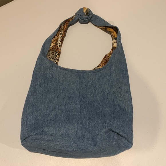 Handmade reversible denim tote bag - Picture 3 of 6